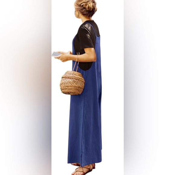 YesNo NWT Women’s Casual Wide Leg Jumpsuit Overalls with Pockets - Picture 2 of 13